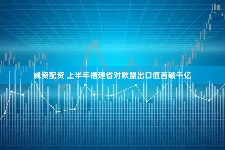威资配资 上半年福建省对欧盟出口值首破千亿